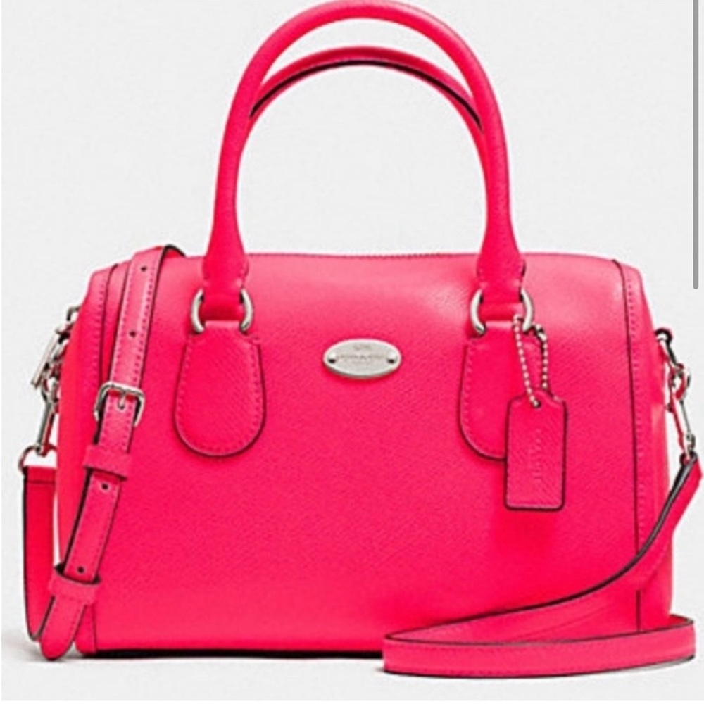 Coach Mini Bennett Neon Pink Satchel